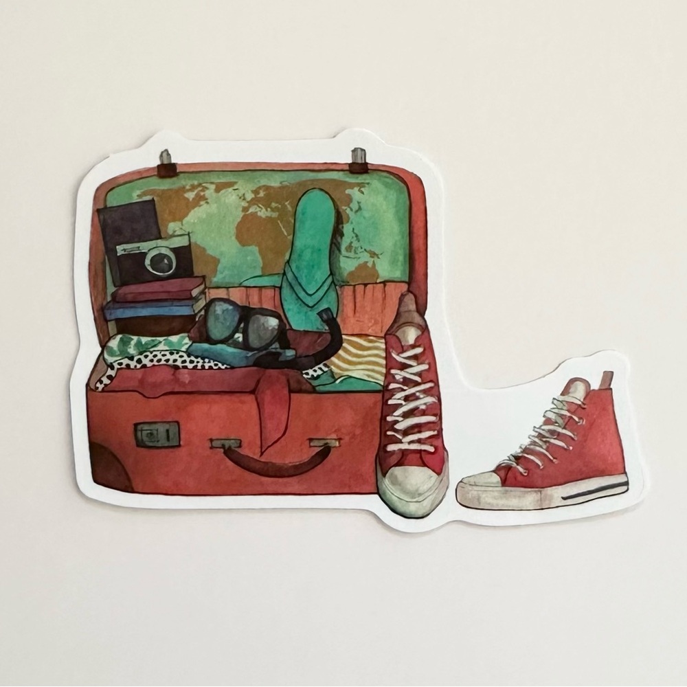 10/$10 Packed Suitcase Sticker